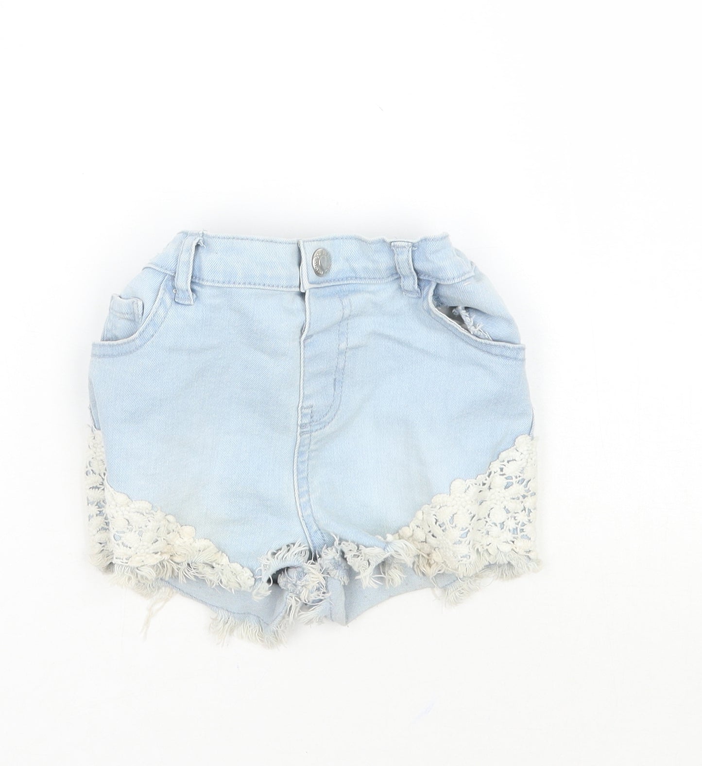 Primark Girls Blue   Hot Pants Shorts Size 2-3 Years