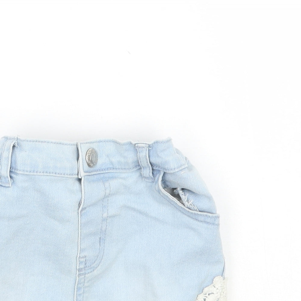 Primark Girls Blue   Hot Pants Shorts Size 2-3 Years