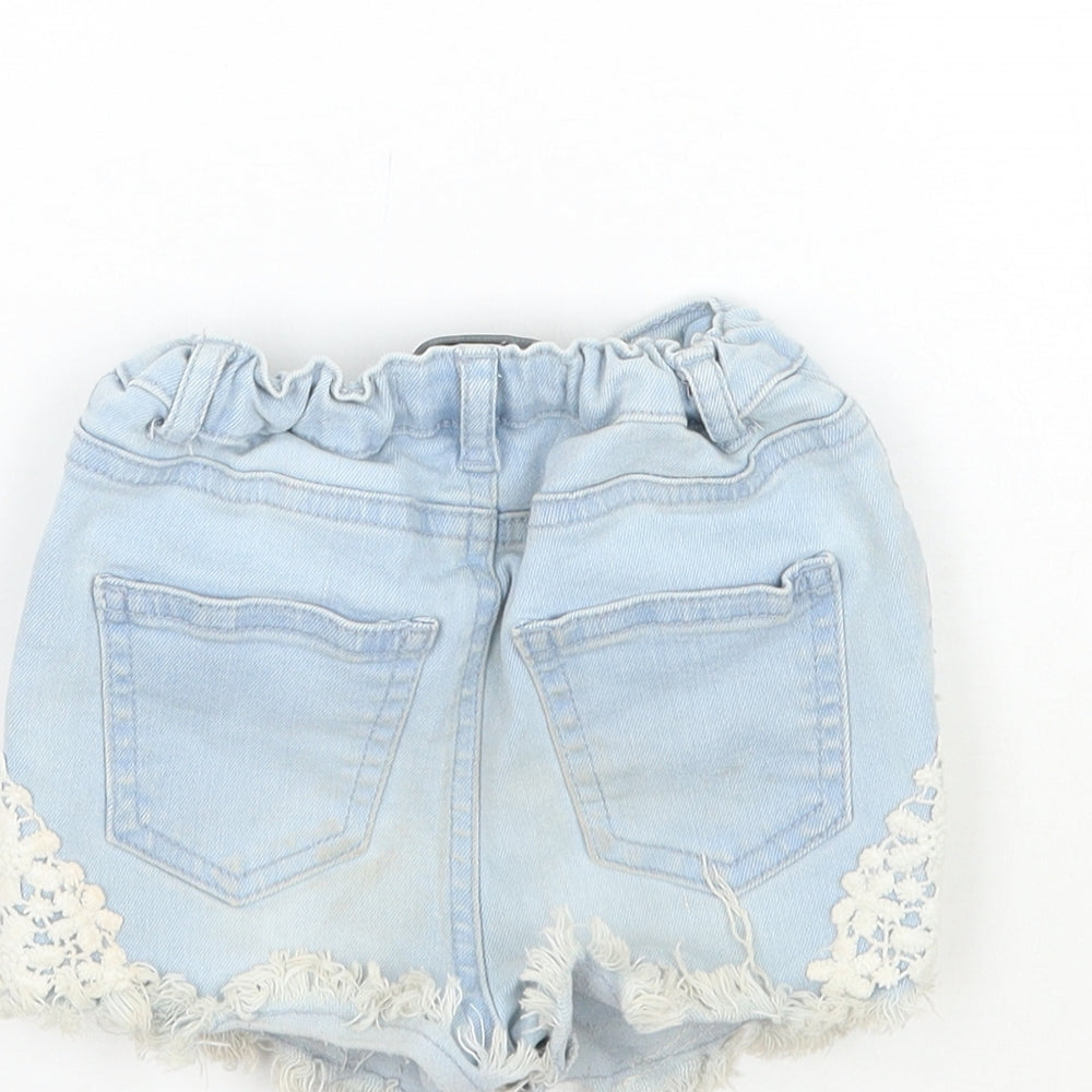 Primark Girls Blue   Hot Pants Shorts Size 2-3 Years