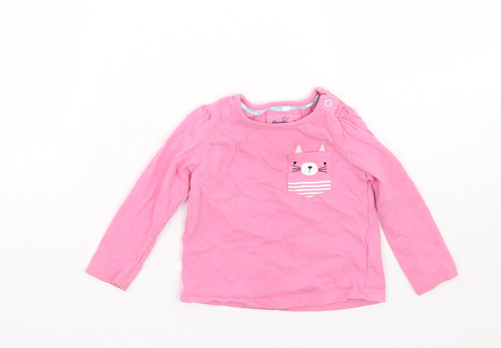 TU Girls Pink Basic T-Shirt Size 6-9 Months