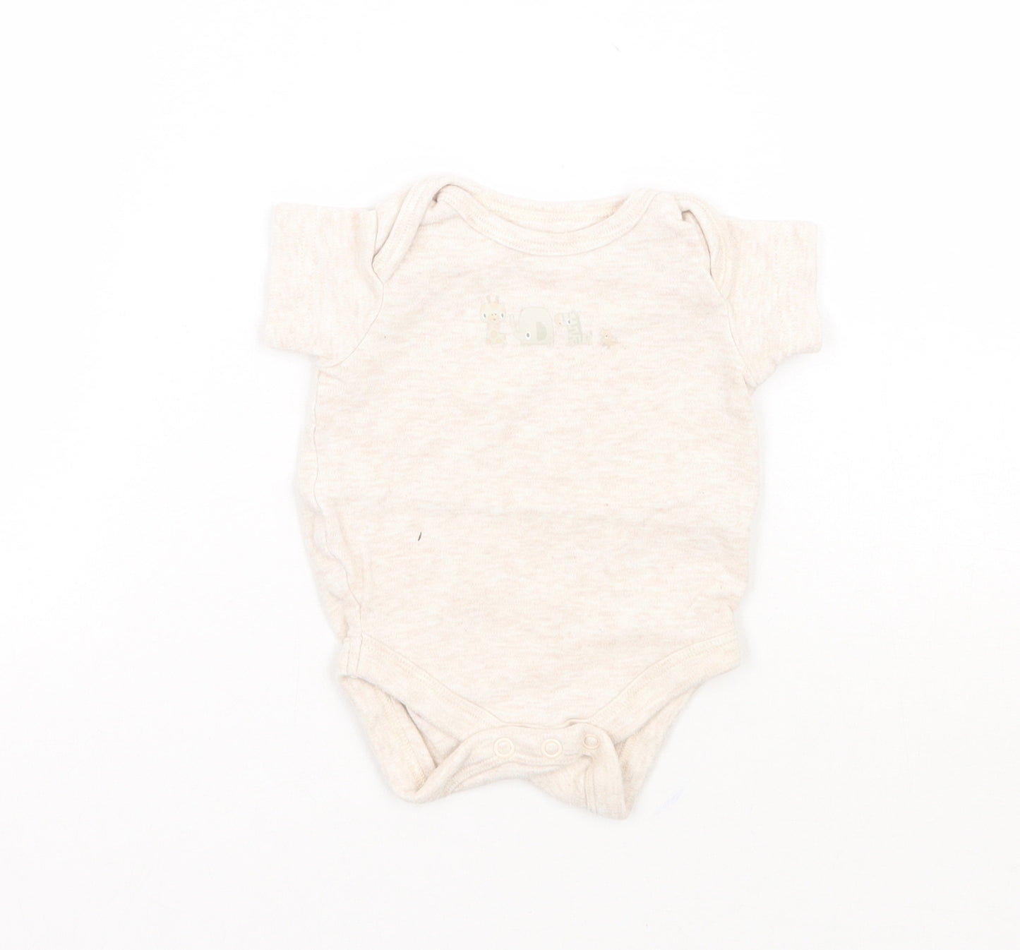Mothercare Baby Beige Animal Print  Babygrow One-Piece Size Newborn