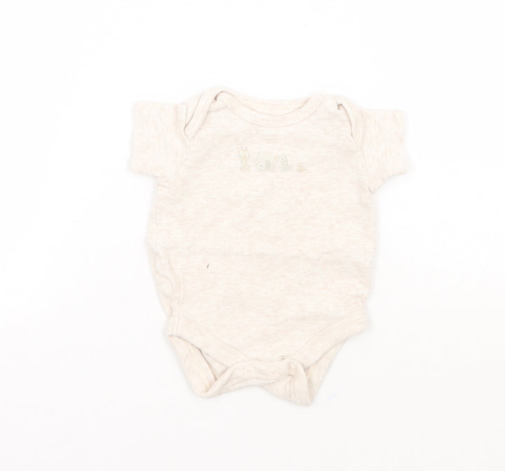 Mothercare Baby Beige Animal Print  Babygrow One-Piece Size Newborn