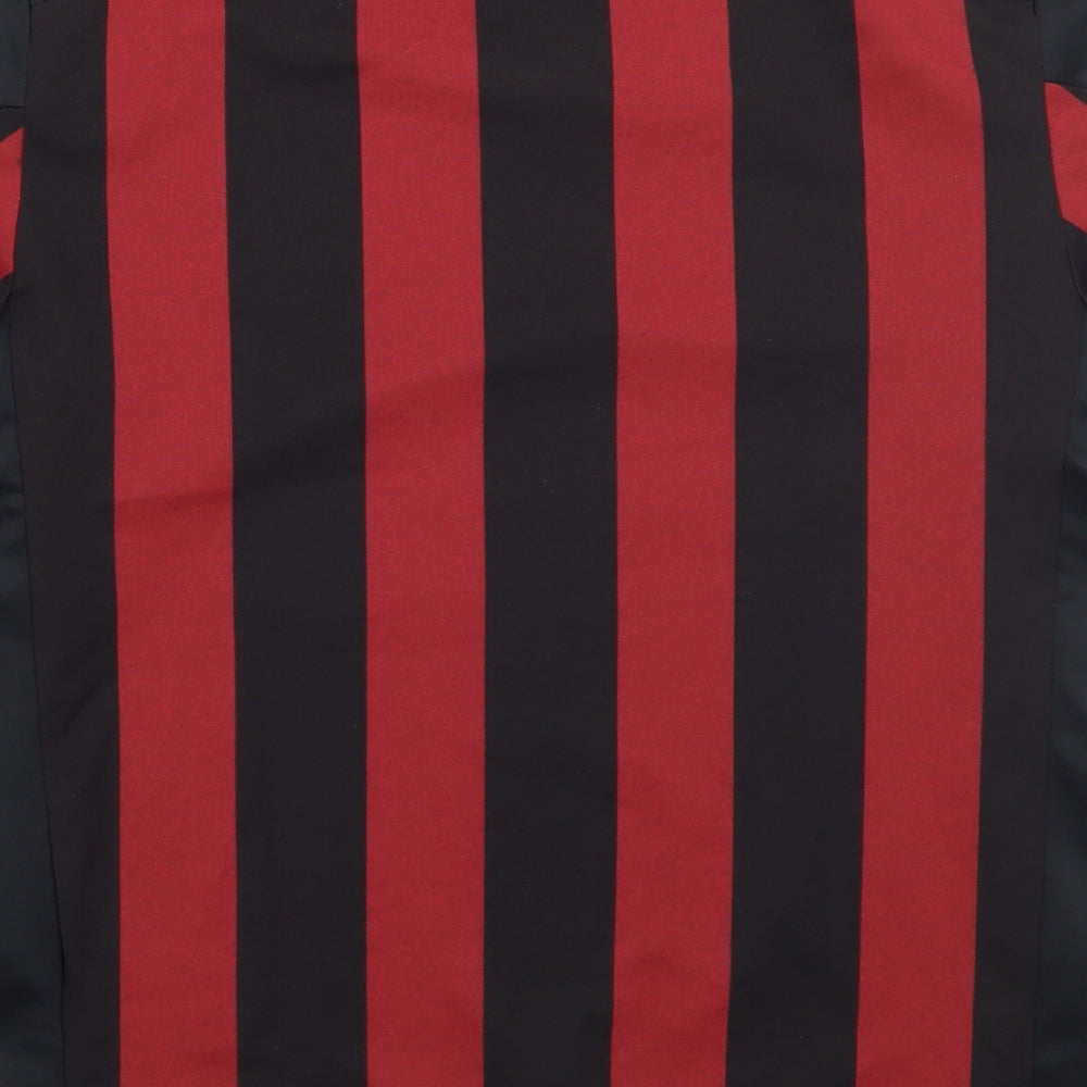 AC milan Boys Black Striped  Basic T-Shirt Size 11-12 Years  - Adidas