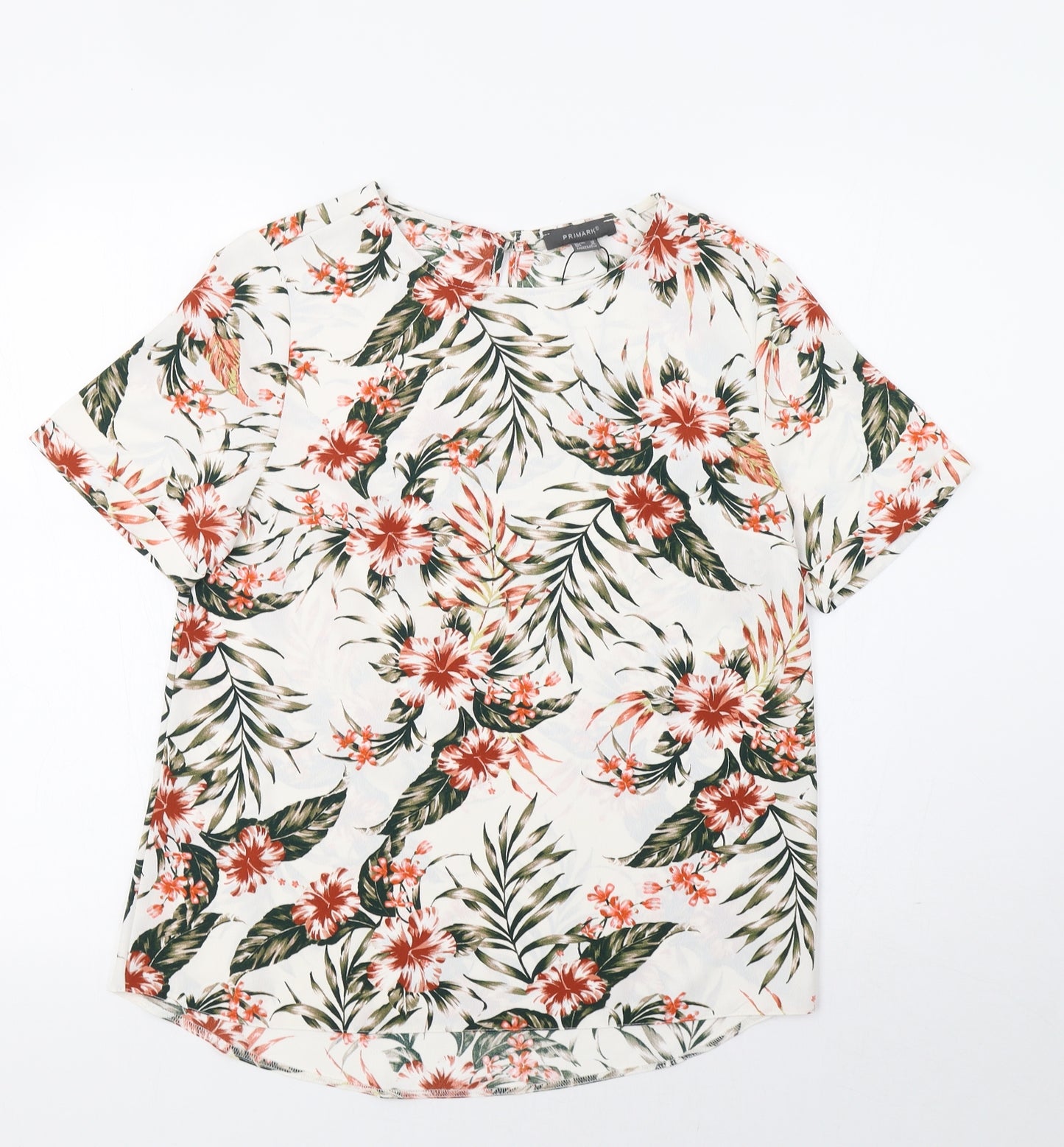 Primark Womens White   Basic T-Shirt Size 10