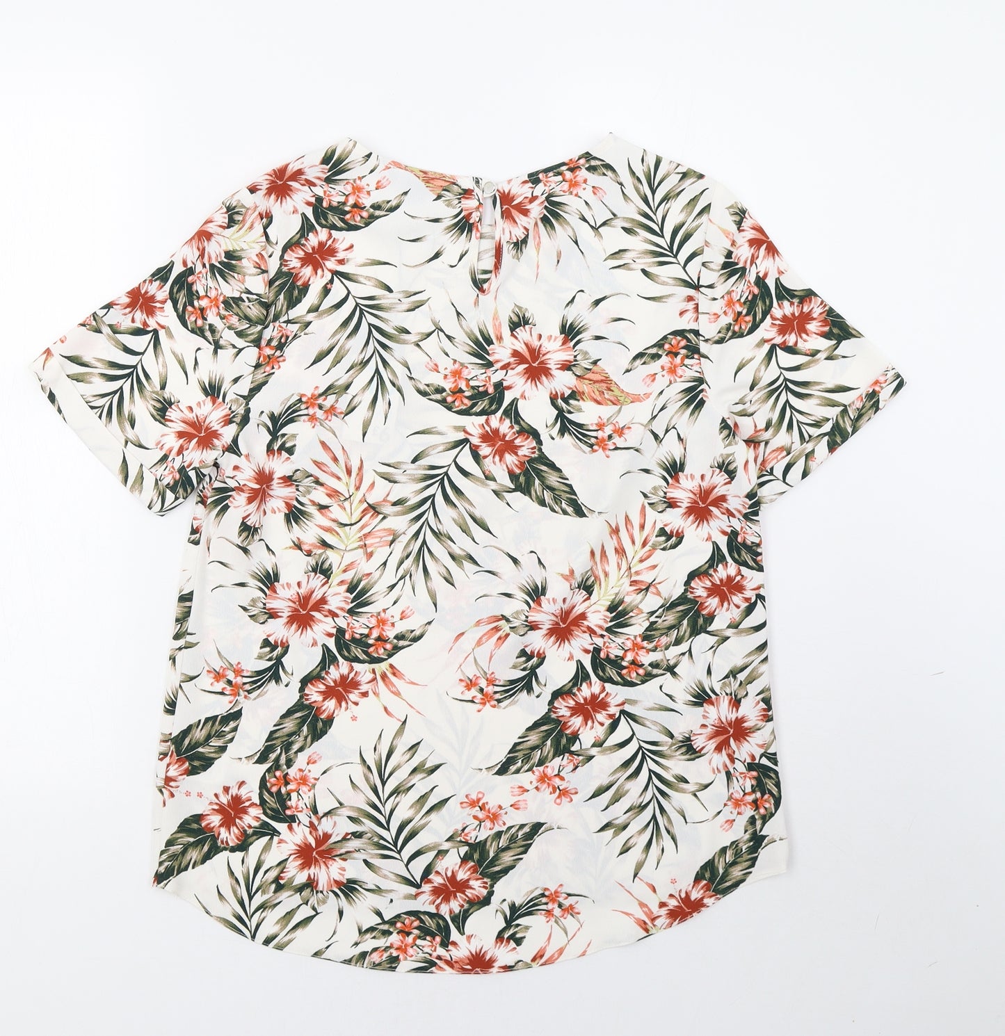 Primark Womens White   Basic T-Shirt Size 10