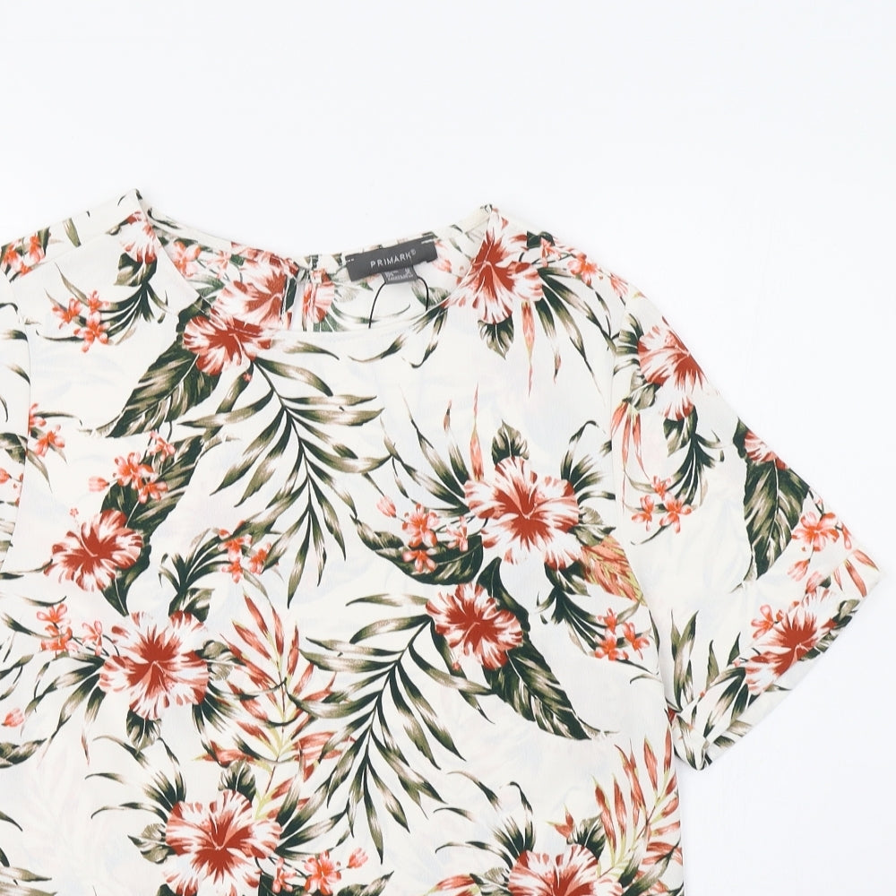 Primark Womens White   Basic T-Shirt Size 10