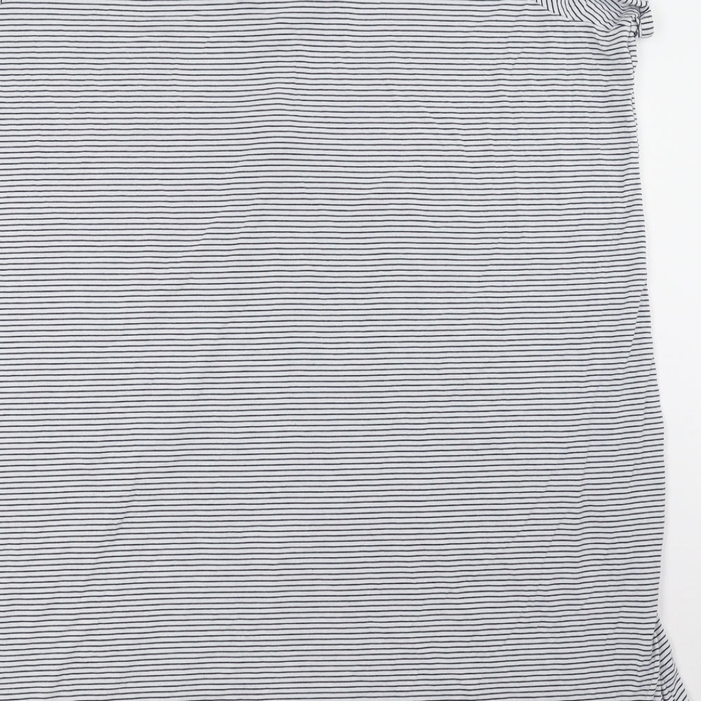 Indigo Womens White Striped  T-Shirt Dress  Size 20