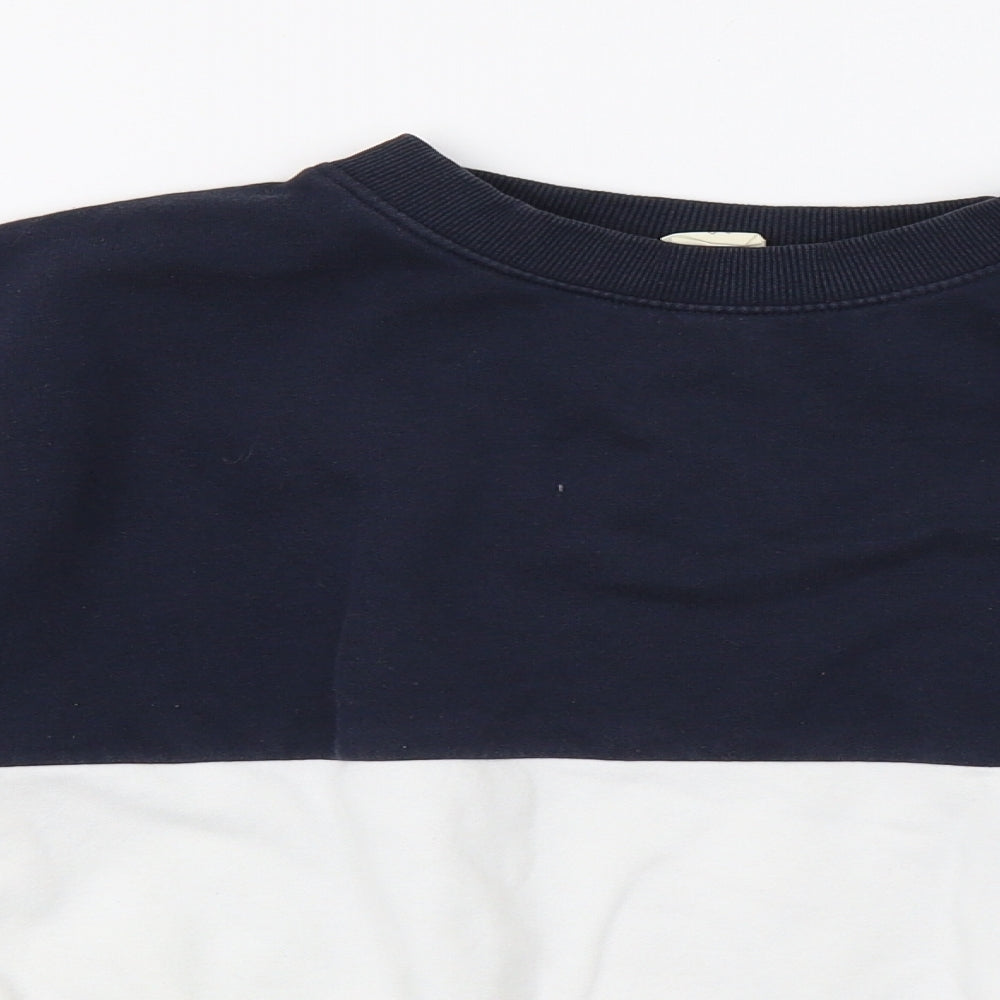 H&M Girls White Striped  Pullover Sweatshirt Size 11-12 Years