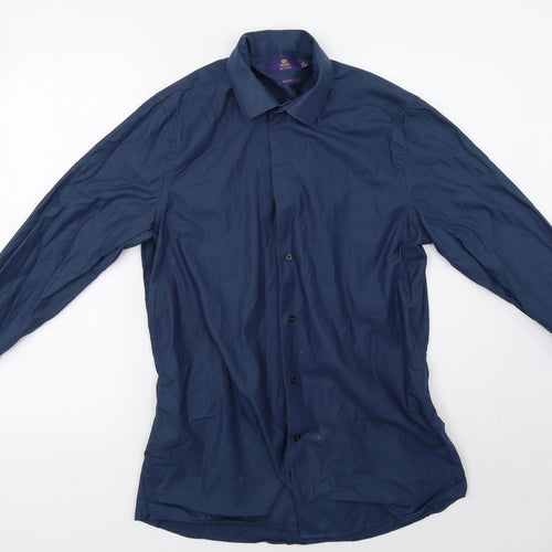 NEXT Mens Blue    Button-Up Size 16