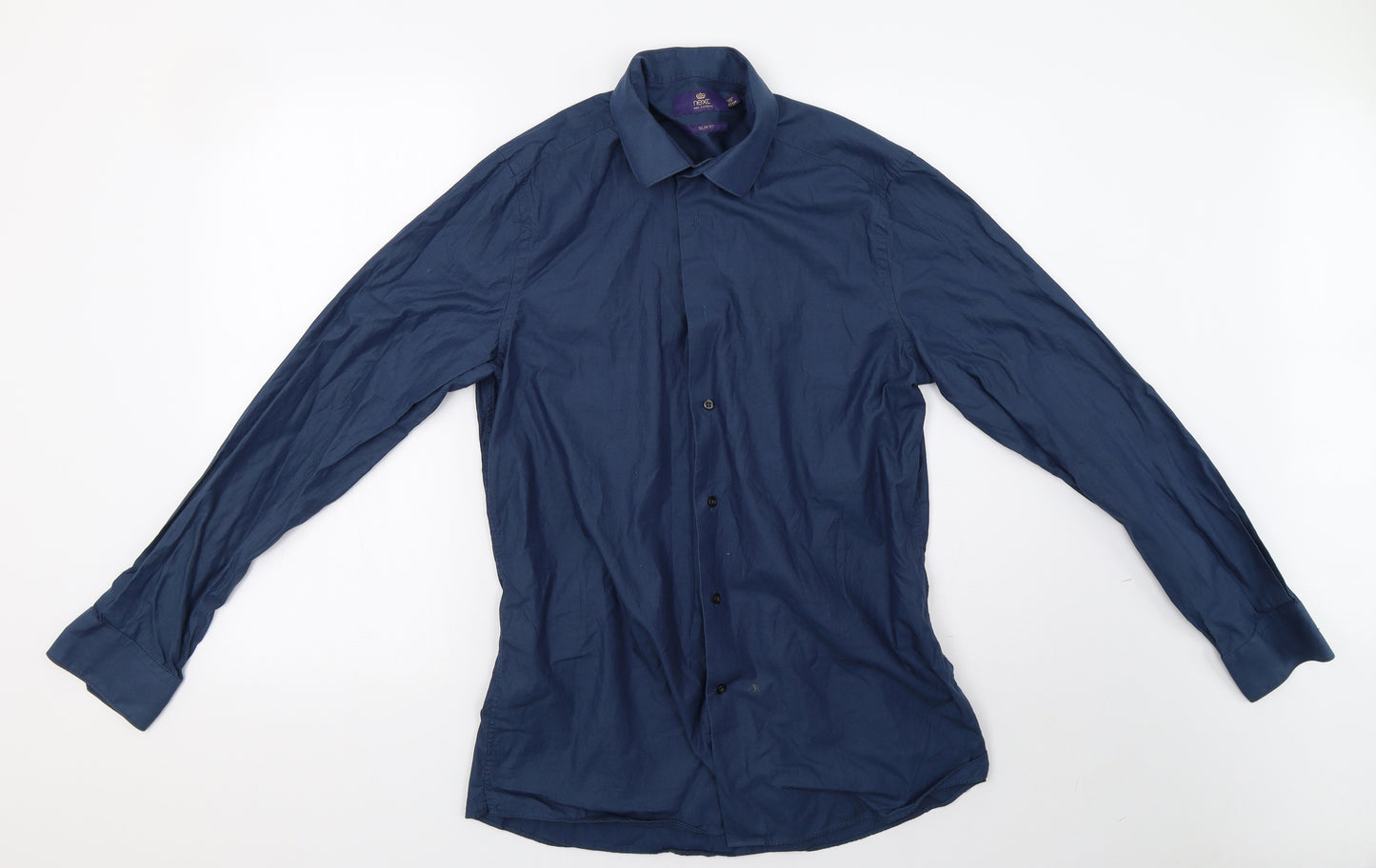 NEXT Mens Blue    Button-Up Size 16