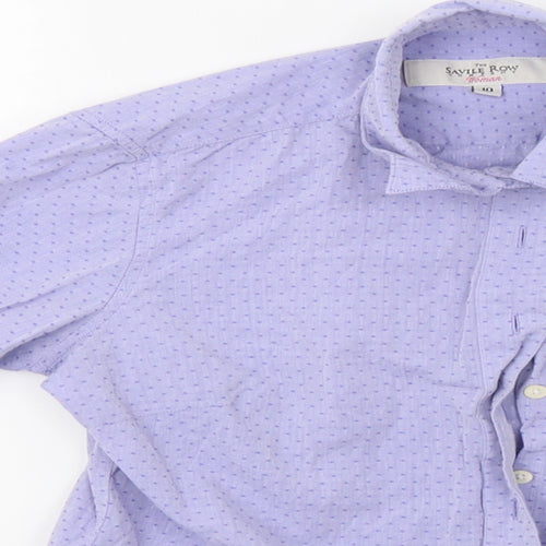Savile Row Womens Purple Polka Dot  Basic Button-Up Size 10