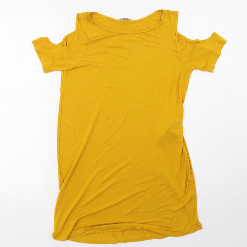 Zara Womens Yellow   Basic T-Shirt Size S