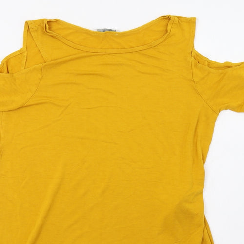 Zara Womens Yellow   Basic T-Shirt Size S