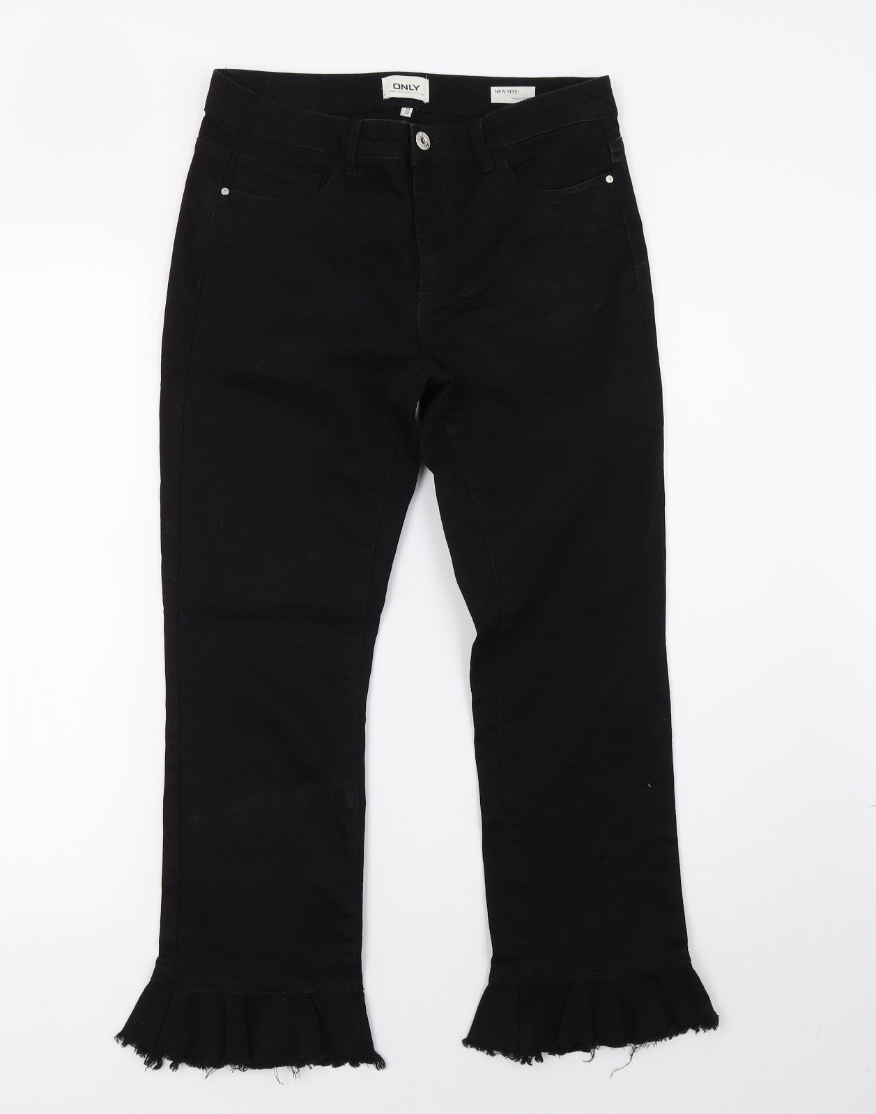 Only Womens Black  Denim Straight Jeans Size 10 L26 in
