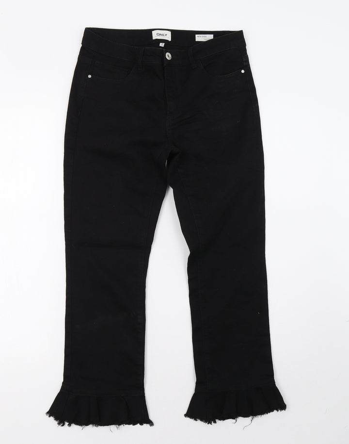 Only Womens Black Denim Straight Jeans Size 10 L26 in