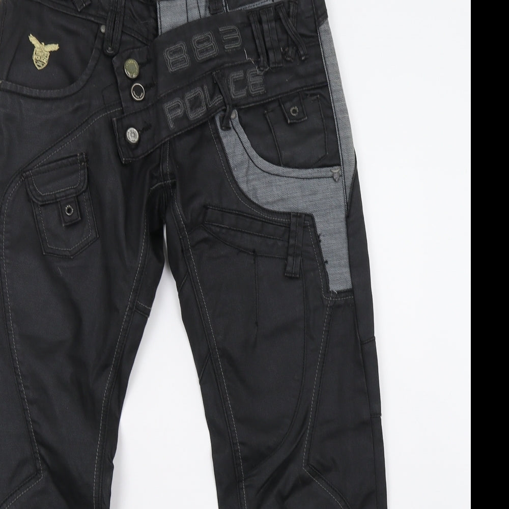 Police Mens Black   Trousers  Size 28 L30 in