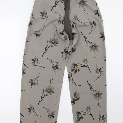 Sainsburys Womens Grey Floral   Pyjama Pants Size 8