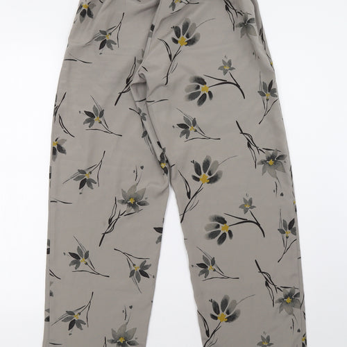 Sainsburys Womens Grey Floral   Pyjama Pants Size 8