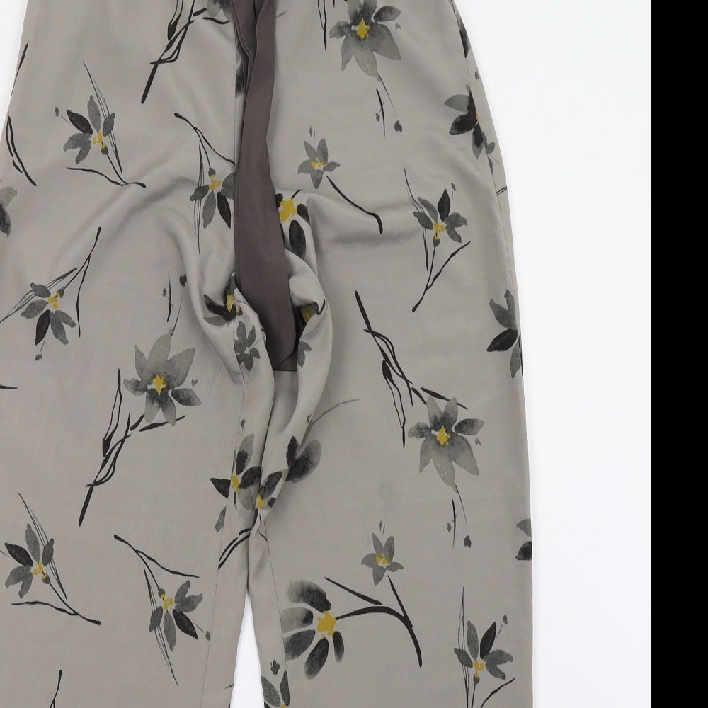 Sainsburys Womens Grey Floral   Pyjama Pants Size 8