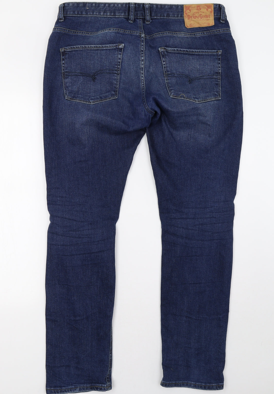 NEXT Mens Blue  Denim Straight Jeans Size 34 L33 in