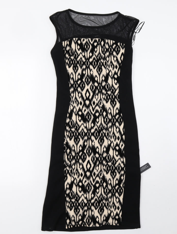 Roman Womens Black Bodycon Size 10