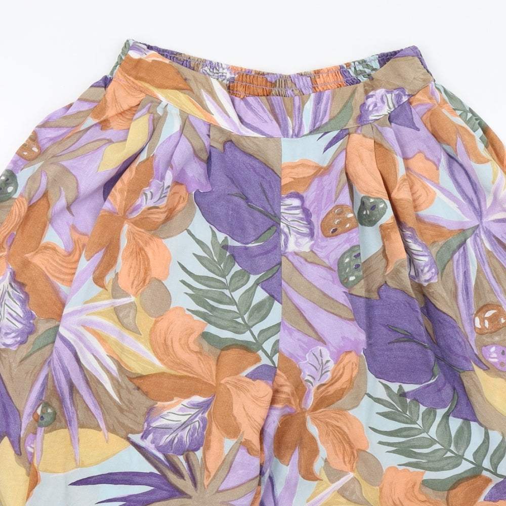 Marks and Spencer Womens Multicoloured Floral  Sailor Shorts Size 14