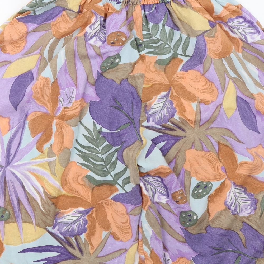 Marks and Spencer Womens Multicoloured Floral  Sailor Shorts Size 14