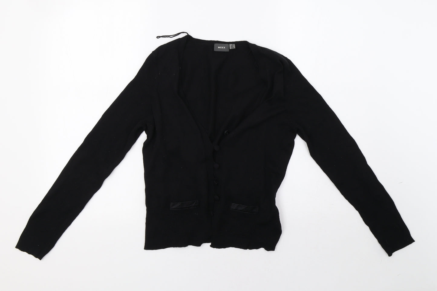 mex Womens Black  Knit Cardigan Jumper Size L