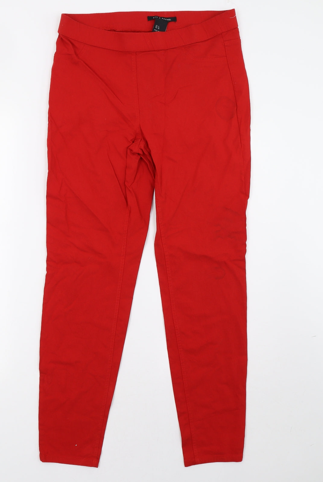 Zac & Rachel Womens Red   Jegging Trousers Size 12 L29 in