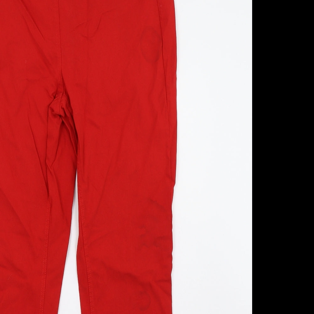 Zac & Rachel Womens Red   Jegging Trousers Size 12 L29 in