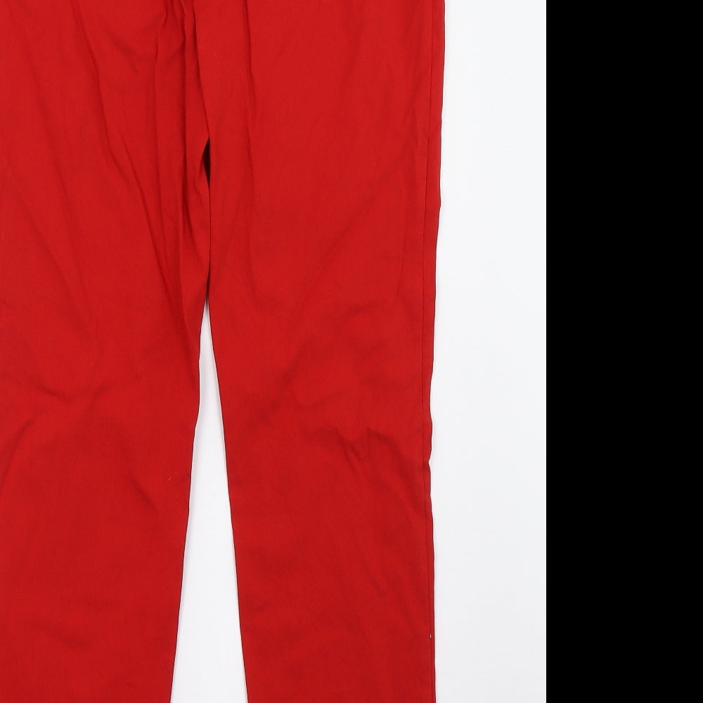 Zac & Rachel Womens Red   Jegging Trousers Size 12 L29 in