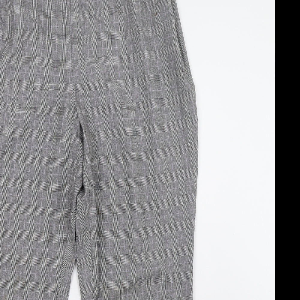 Preworn Womens Grey Check  Trousers  Size 18 L28 in