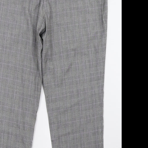 Preworn Womens Grey Check  Trousers  Size 18 L28 in