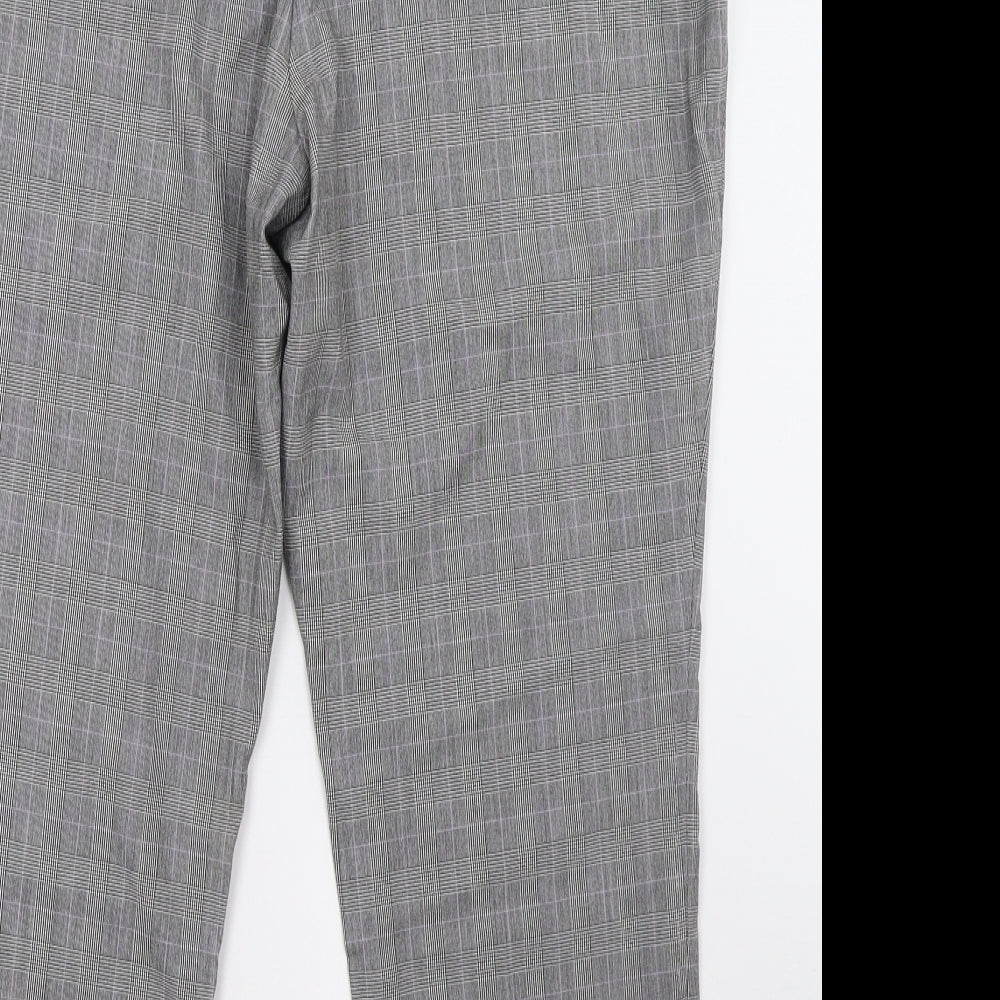 Preworn Womens Grey Check  Trousers  Size 18 L28 in