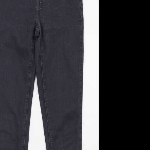 FOREVER 21 Womens Grey  Denim Straight Jeans Size 8 L28 in