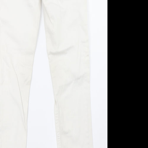 New Look Womens White  Denim Skinny Jeans Size 8 L32 in