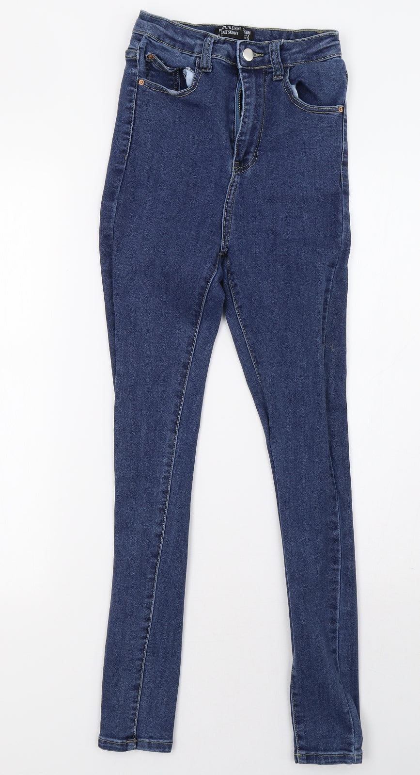 PRETTYLITTLETHING Womens Blue  Denim Skinny Jeans Size 8 L30 in
