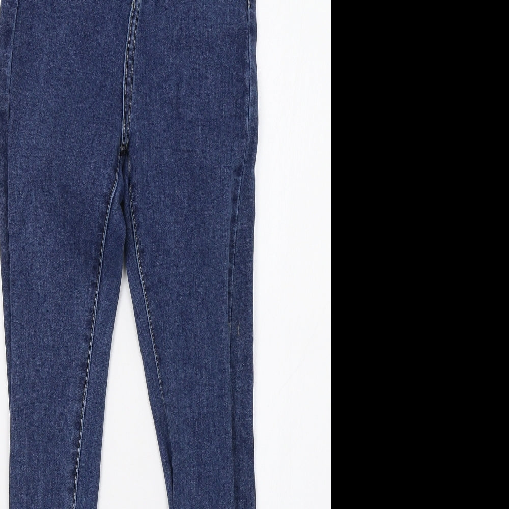 PRETTYLITTLETHING Womens Blue  Denim Skinny Jeans Size 8 L30 in
