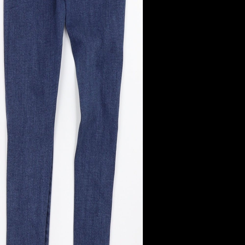 PRETTYLITTLETHING Womens Blue  Denim Skinny Jeans Size 8 L30 in