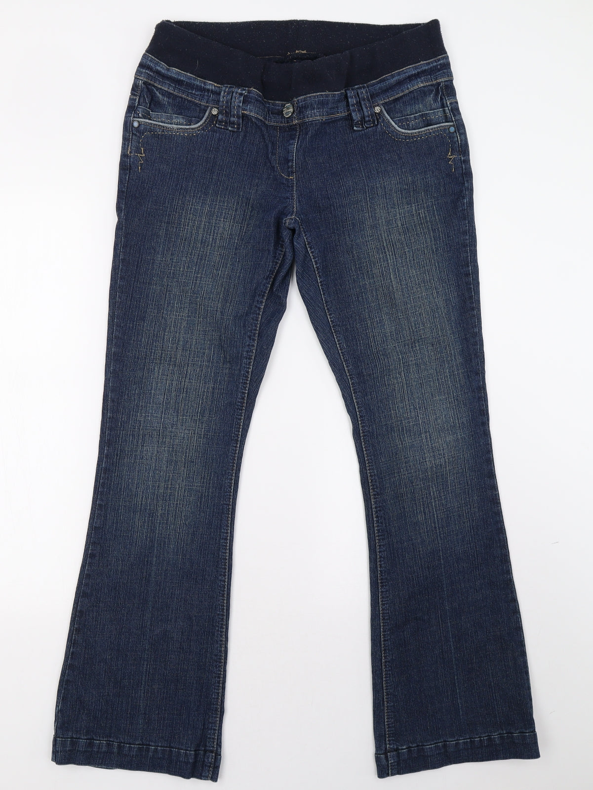 Dorothy Perkins Womens Blue  Denim Straight Jeans Size 12 L31 in