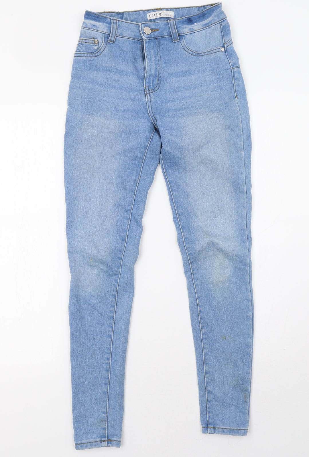 Primark Womens Blue  Denim Skinny Jeans Size 6 L29 in