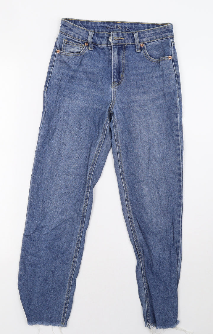 Preworn Womens Blue Denim Straight Jeans Size 6 L27 in