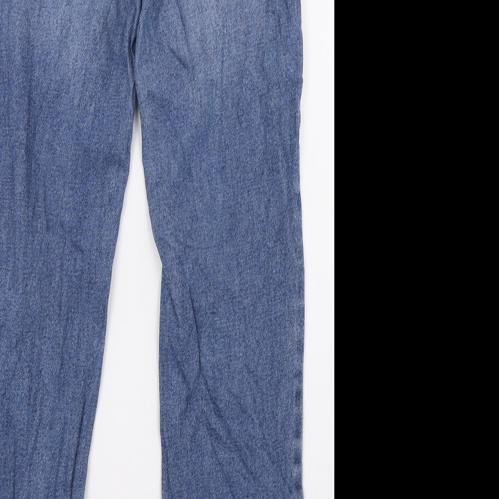 Preworn Womens Blue  Denim Straight Jeans Size 6 L27 in