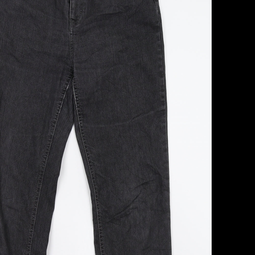 corinna Womens Grey  Denim Straight Jeans Size 12 L33 in