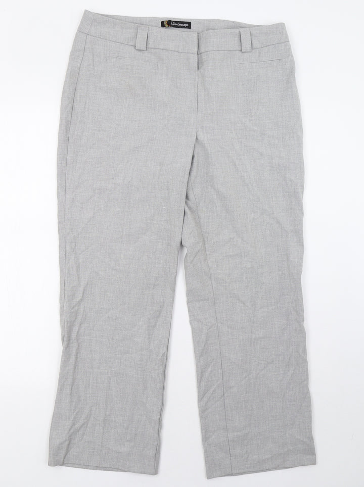 Kaleidoscope Womens Grey Trousers Size 14 L29 in