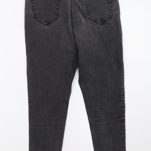 Dorothy Perkins Womens Grey  Denim Straight Jeans Size 10 L26 in
