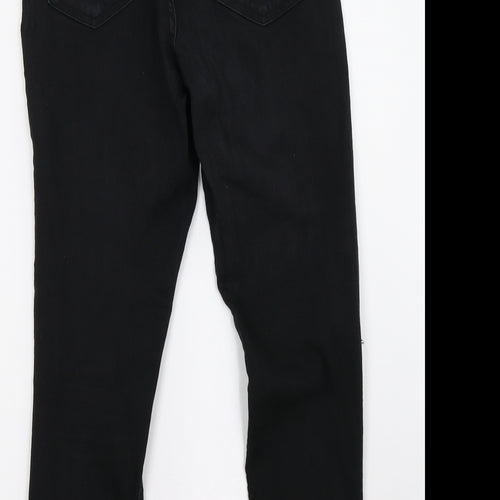 Topshop Womens Black  Denim Skinny Jeans Size 28 L30 in