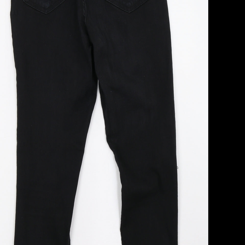 Topshop Womens Black  Denim Skinny Jeans Size 28 L30 in