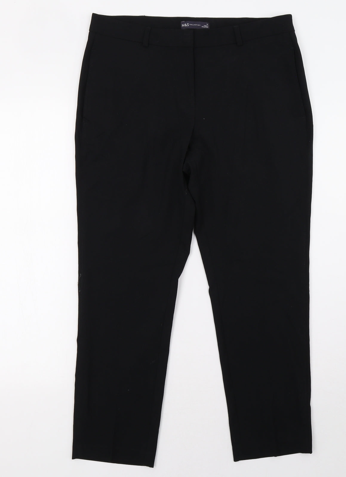 Marks and Spencer Womens Black   Trousers  Size 12 L28 in