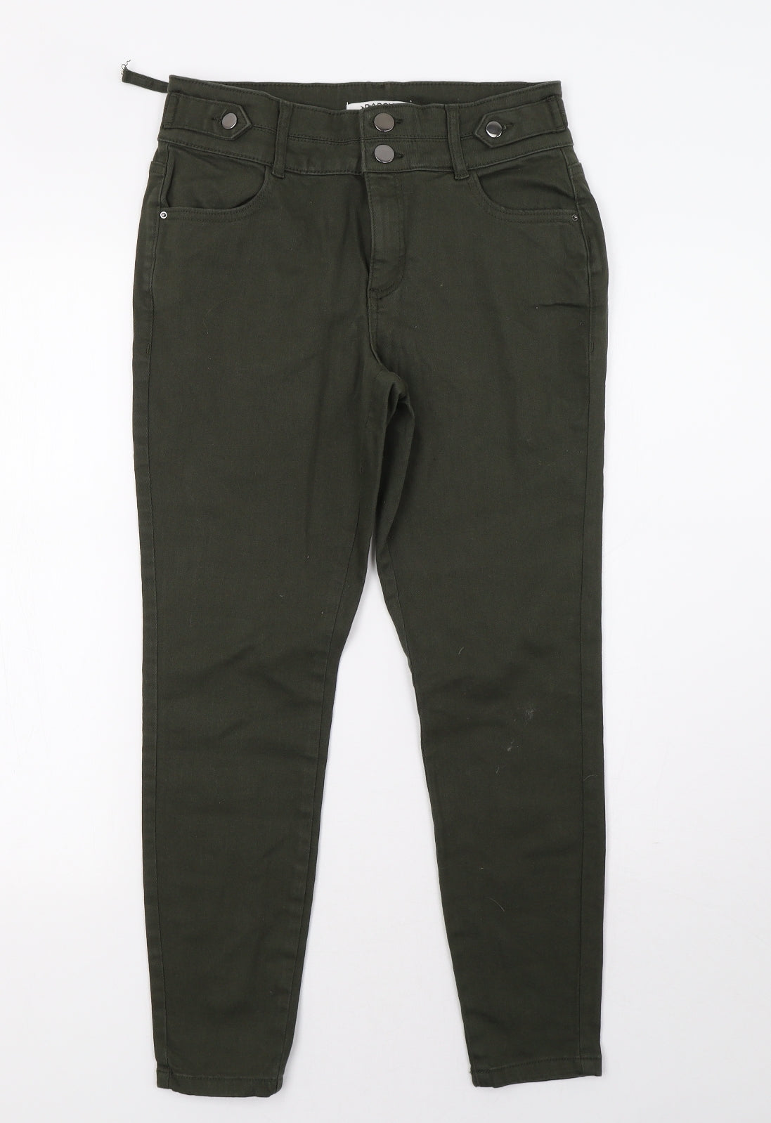 Dorothy Perkins Womens Green  Denim Straight Jeans Size 12 L28 in